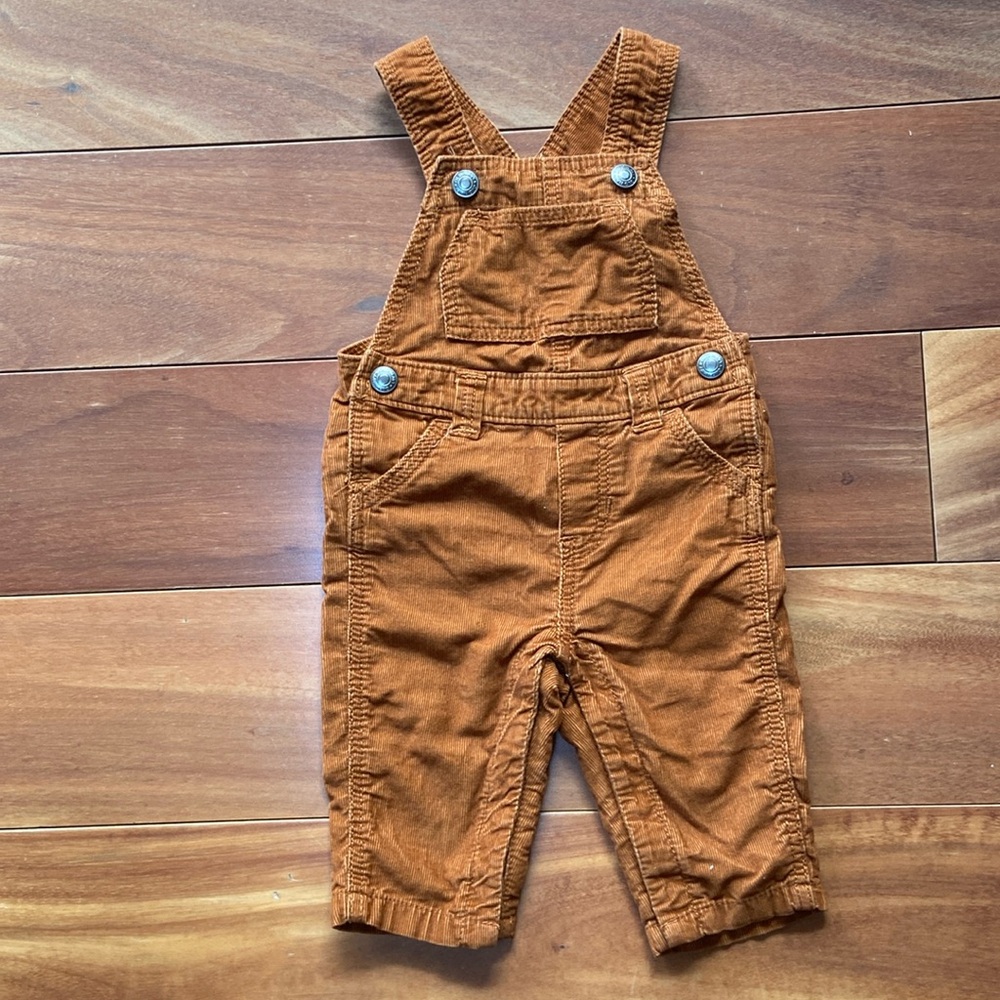 Old Navy Cognac 3-6m Corduroy Overalls